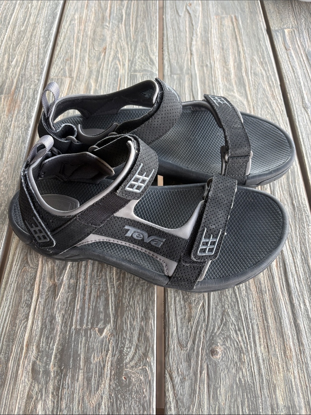 Teva Black and Gray Outdoor Sport Sandals